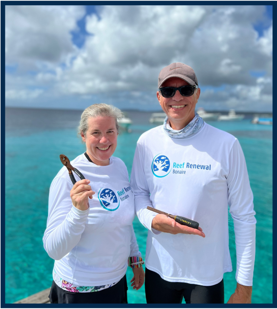 our coral reef volunteers dan and alex